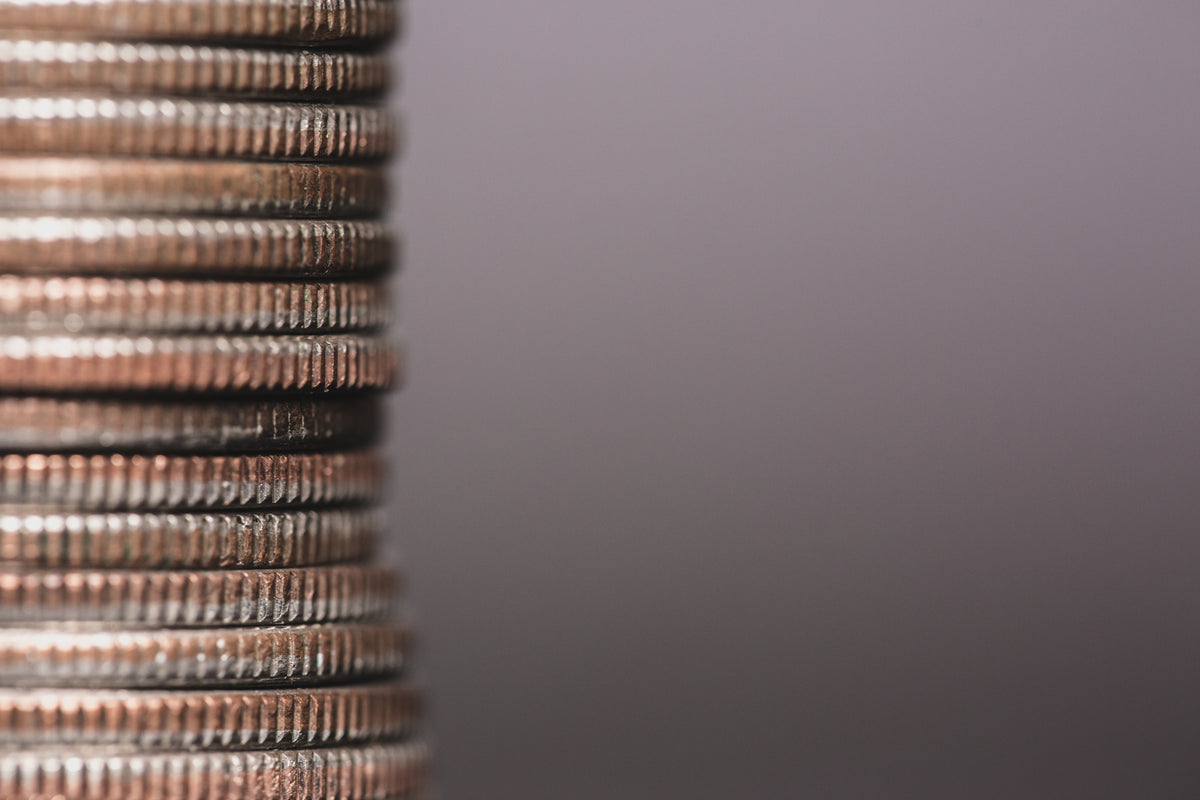 a stack of coins